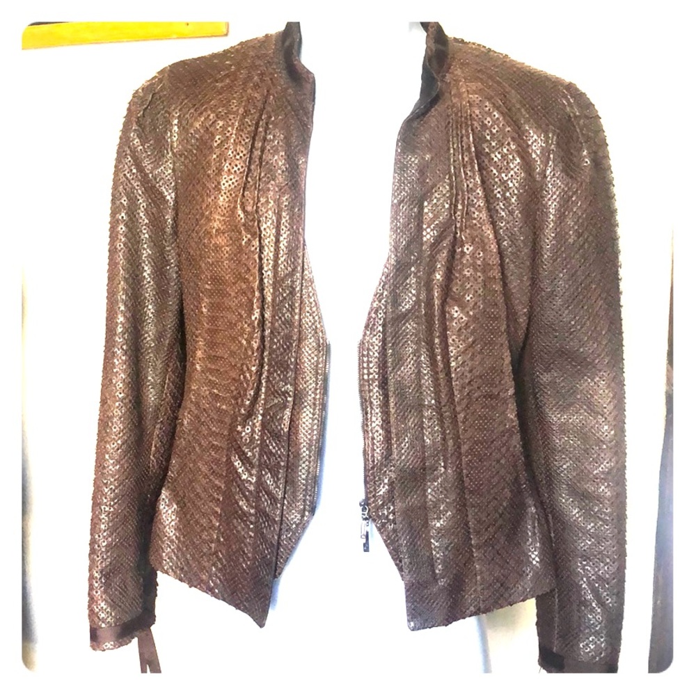 Vintage Armani snakeskin leather jacket
